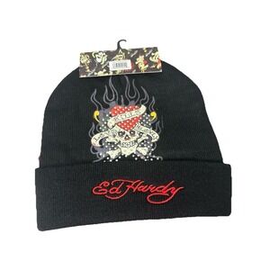 Ed Hardy Unisex's Beanie Hats 2 packs Love Kills Slowly and Screaming Tiger New‎
